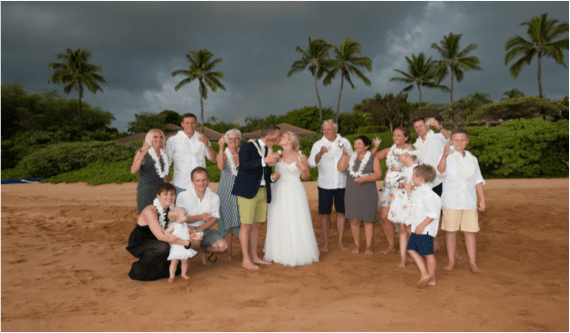 Bryllup Hawaii Maui vielse strand bryllupsrejse